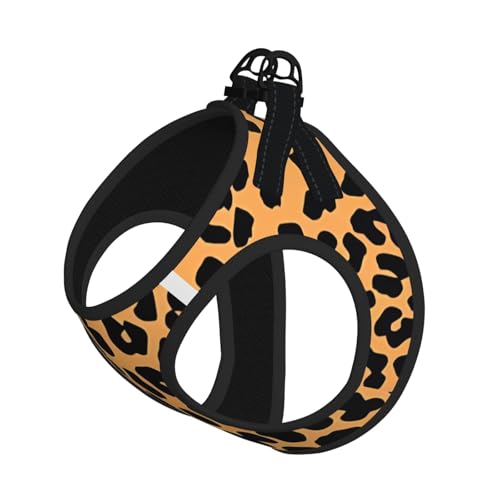 S Pet Leash Vest & Dog Harness - Small Size Leopard Print Leash Set, Reflective, Adjustable for Cats & Dogs von VXXNlnn