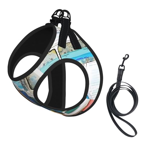 S Pet Leash Vest & Dog Harness - Small Size Retro Bus Print Leash Set, Reflective, Adjustable for Cats & Dogs S Pet Leash Vest & Dog Harness - Small Size Retro Bus Print Leash Set, Reflective, Adjustable for Cats & Dogs von VXXNlnn