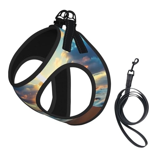 S Pet Leash Vest & Dog Harness - Small Size Sunset Beach1 Print Leash Set, Reflective, Adjustable for Cats & Dogs S Pet Leash Vest & Dog Harness - Small Size Sunset Beach1 Print Leash Set, Reflective, Adjustable for Cats & Dogs von VXXNlnn