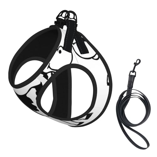 S Pet Leash Vest & Dog Harness - Small Size White and Black cow Print Leash Set, Reflective, Adjustable for Cats & Dogs S Pet Leash Vest & Dog Harness - Small Size White and Black cow Print Leash Set, Reflective, Adjustable for Cats & Dogs von VXXNlnn