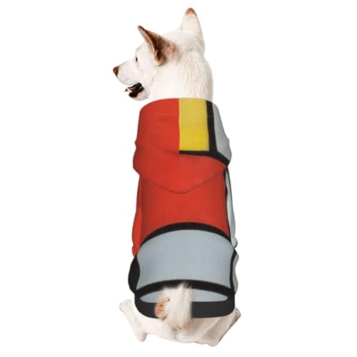 Entzückende kleine Haustierkomposition in Rot, Gelb, Blau und Schwarz, Kapuzen-Sweatshirt – Atmungsaktive Haustierkleidung, geeignet für den Innen- und Außenbereich – Haustier-Sweatshirt Entzückende kleine Haustierkomposition in Rot, Gelb, Blau und Schwarz, Kapuzen-Sweatshirt – Atmungsaktive Haustierkleidung, geeignet für den Innen- und Außenbereich – Haustier-Sweatshirt von VYONNE