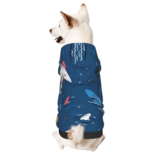 Entzückendes Haifisch-Kapuzen-Sweatshirt für kleine Haustiere, atmungsaktiv, geeignet für den Innen- und Außenbereich, Haustier-Sweatshirt Entzückendes Haifisch-Kapuzen-Sweatshirt für kleine Haustiere, atmungsaktiv, geeignet für den Innen- und Außenbereich, Haustier-Sweatshirt von VYONNE
