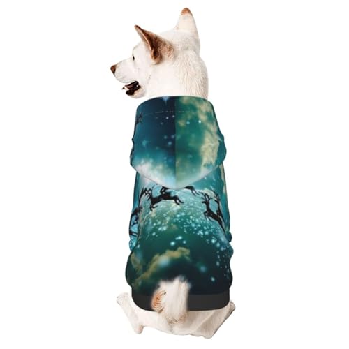 Entzückendes kleines Haustier Weihnachten Winter Kapuzen-Sweatshirt - Atmungsaktive Haustierkleidung, geeignet für drinnen und draußen - Haustier Sweatshirt von VYONNE