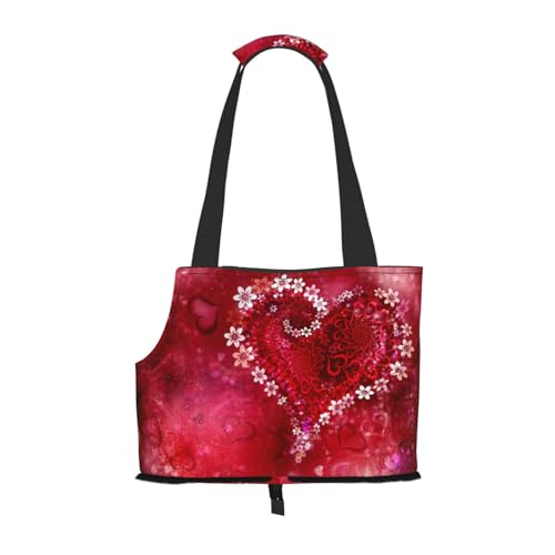 Tragbare Faltbare Haustier Schulter Romantische Herz Tasche - Hohe Dichte Reißfest Haustier Reise Handtasche für Kleintiere Tragbare Faltbare Haustier Schulter Romantische Herz Tasche - Hohe Dichte Reißfest Haustier Reise Handtasche für Kleintiere von VYONNE