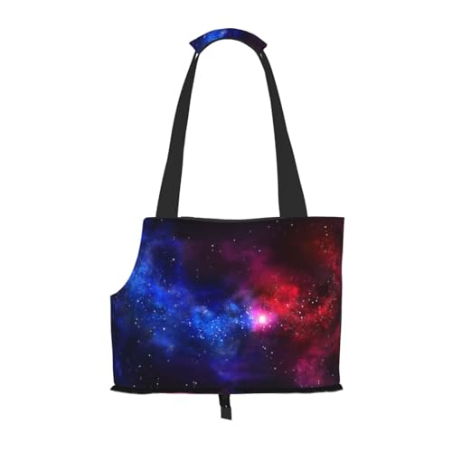 Tragbare Faltbare Haustier Schulter Rot Blau Galaxy Tasche - Hohe Dichte Reißfest Haustier Reise Handtasche für Kleintiere Tragbare Faltbare Haustier Schulter Rot Blau Galaxy Tasche - Hohe Dichte Reißfest Haustier Reise Handtasche für Kleintiere von VYONNE