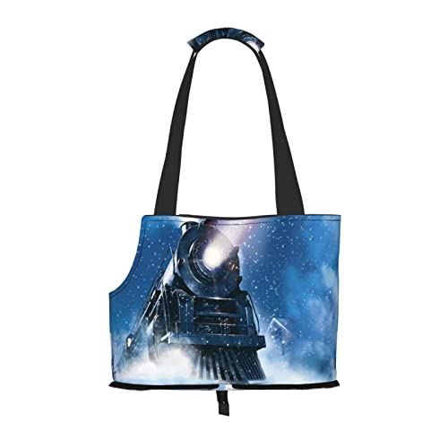 Tragbare Faltbare Haustier Schulter Winter Weihnachten Schnee Nacht Eisenbahn Zug Tasche - Hohe Dichte, Reißfest, Haustier Reise Handtasche für Kleintiere Tragbare Faltbare Haustier Schulter Winter Weihnachten Schnee Nacht Eisenbahn Zug Tasche - Hohe Dichte, Reißfest, Haustier Reise Handtasche für Kleintiere von VYONNE