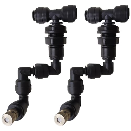 VZU 2 Stück Reptilien Düse 360° Verstellbar Sprinkler Fogger Mist System für Regenwald Terrarium, Misting Düse, Einstellbare Sprühdüse für Reptilien Aquarium Haustiere, Schwarz, Single Head VZU 2 Stück Reptilien Düse 360° Verstellbar Sprinkler Fogger Mist System für Regenwald Terrarium, Misting Düse, Einstellbare Sprühdüse für Reptilien Aquarium Haustiere, Schwarz, Single Head von VZU