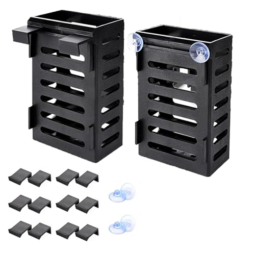 VZU Aquariumpflanzenhalter zum Aufhängen, mit 12 Haken und 4 Saugnäpfen, für Mehrzweck-Hydrokultur-Pflanzenzucht und Aquascaping, 2 Stück VZU Aquariumpflanzenhalter zum Aufhängen, mit 12 Haken und 4 Saugnäpfen, für Mehrzweck-Hydrokultur-Pflanzenzucht und Aquascaping, 2 Stück von VZU