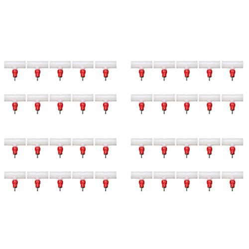 Vadillo Chicken Nipples Tee Fittings - Vollautomatisches Geflügelbewässerungsset Chicken Water Drinker 60Er Pack von Vadillo