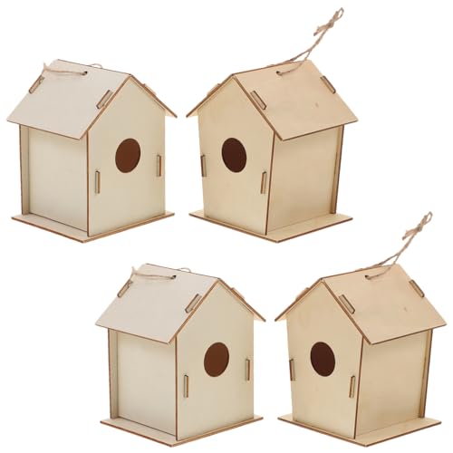 Vaguelly 1 Satz DIY Vogelhaus Bausatz Unbehandeltes Holz Kreatives Malset Für Graffiti Für Bastelprojekte Und Garten Dekoration 4 Stück Vaguelly 1 Satz DIY Vogelhaus Bausatz Unbehandeltes Holz Kreatives Malset Für Graffiti Für Bastelprojekte Und Garten Dekoration 4 Stück von Vaguelly