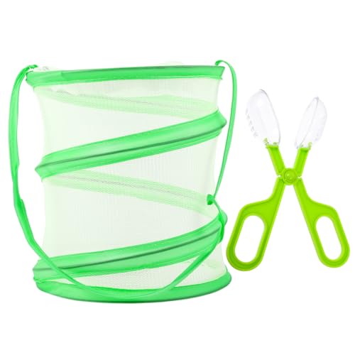 Vaguelly 1 Satz Insektenkäfig Kinder Outdoor Spielzeug Kinder draußen Spielzeug Insektennetzfänger Bug-Viewer-Lebewesen Schmetterling Clip Mesh-Netzwerk Andere Lernspielzeuge Student Stoff von Vaguelly