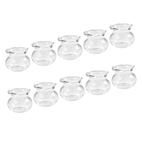 Vaguelly 10 Stück Puppenhaus Aquarium bastelset basteln für DIY Miniaturhaus Zubehör bastelzeug für Mini-Aquarium- aus Glas Miniatur-Aquarium- Transparent von Vaguelly