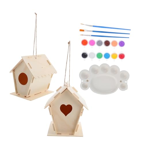 Vaguelly 10 Stück Vogel Nest Bird House Set vogelhaus basteln für Vogelhäuser mit Farben Bausatz Vogelkäfig für den Garten Vogelnest im Freien Heimdekoration hölzern Vaguelly 10 Stück Vogel Nest Bird House Set vogelhaus basteln für Vogelhäuser mit Farben Bausatz Vogelkäfig für den Garten Vogelnest im Freien Heimdekoration hölzern von Vaguelly