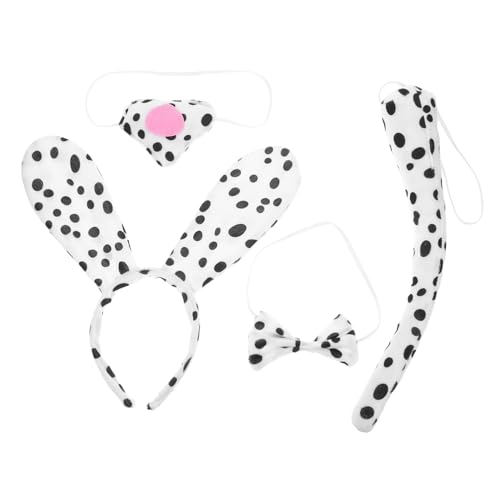 Vaguelly 1Satz Kostümset Für Dalmatiner Hundeohren Stirnband Mit Fliege Und Nase Süßes Cosplay Zubehör Für Partys Halloween Und Besondere Anlässe Teiliges Set Für Kleine Tierfreunde von Vaguelly