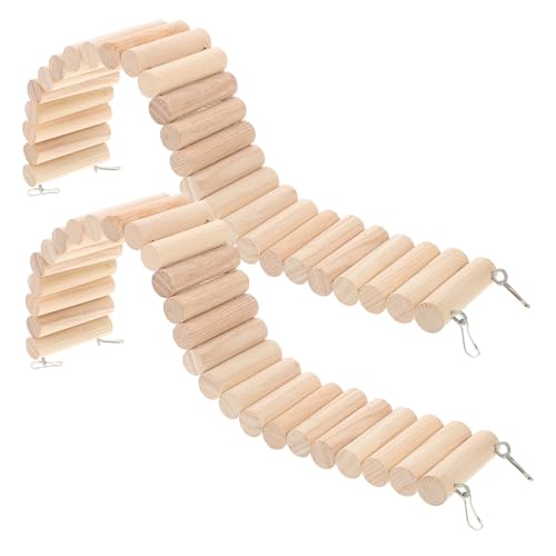 Vaguelly 2 Stück Leiterbrückenspielzeug DIY Hamsterleiter Aktivitätsleiter Für Hamster Hamsterleiter Leiter Katze Klettergerüst Leiter Brücke Hamsterbrückenleiter Beige Holz von Vaguelly