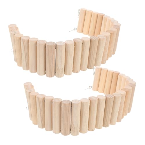 Vaguelly 2 Stück Leiterbrückenspielzeug Kleintierspielzeug Vogelleiterbrücke Kleines Tierleiterspielzeug Hamster-aktivitätsspielzeug Hamster Hängeleiter Hamster-spielplatzleiter Beige Holz von Vaguelly