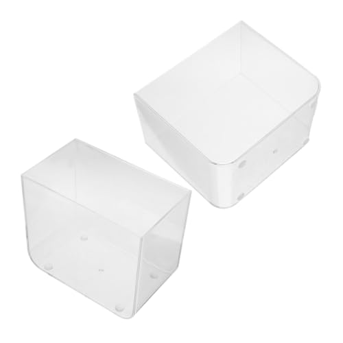 Vaguelly 2 Stück Mini-Aquarium Schildkröte Zucht Anlasser Wasser- Panzer Aquarien für Mini -Aquarium Fisch tabk Betta-Aquarium-Kit Nano-Aquarium Plastik Transparent Vaguelly 2 Stück Mini-Aquarium Schildkröte Zucht Anlasser Wasser- Panzer Aquarien für Mini -Aquarium Fisch tabk Betta-Aquarium-Kit Nano-Aquarium Plastik Transparent von Vaguelly