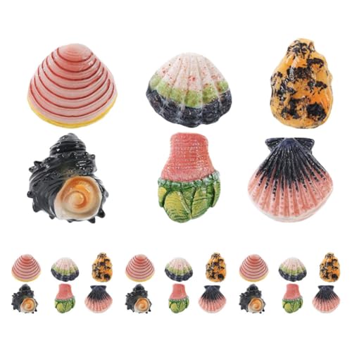 Vaguelly 24 Mini-Muscheln aus Kunstharz: Realistische, farbenfrohe Kunstharz-Muscheln zum Basteln – Zubehör für kleine Aquarien – Realistische Meeresschnecken-Ornamente für die Aquariengestaltung Vaguelly 24 Mini-Muscheln aus Kunstharz: Realistische, farbenfrohe Kunstharz-Muscheln zum Basteln – Zubehör für kleine Aquarien – Realistische Meeresschnecken-Ornamente für die Aquariengestaltung von Vaguelly