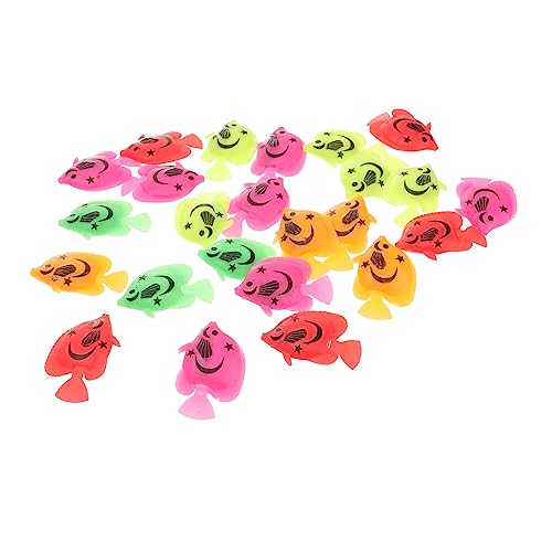 Vaguelly 24 Stück Miniatur Tropische Fische aus Kunststoff Realistische Fischfiguren für Aquarien Dekoration Farben und Muster Zufällig für DIY Fischbecken und Zufällige Farbe von Vaguelly