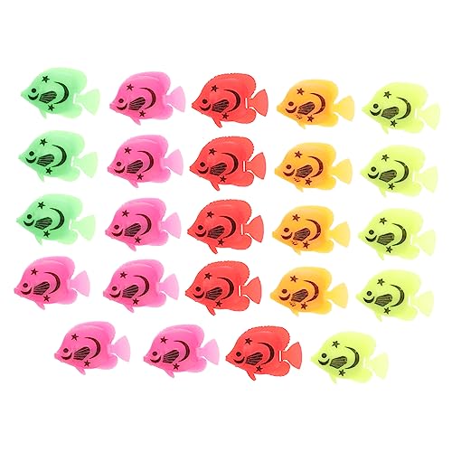 Vaguelly 24 Stück Miniatur Tropische Fischfiguren Realistische Künstliche Fische für DIY Aquarium Deko Zufälliges Muster und Farbe Zufällige Farbe Zufällige Farbe von Vaguelly