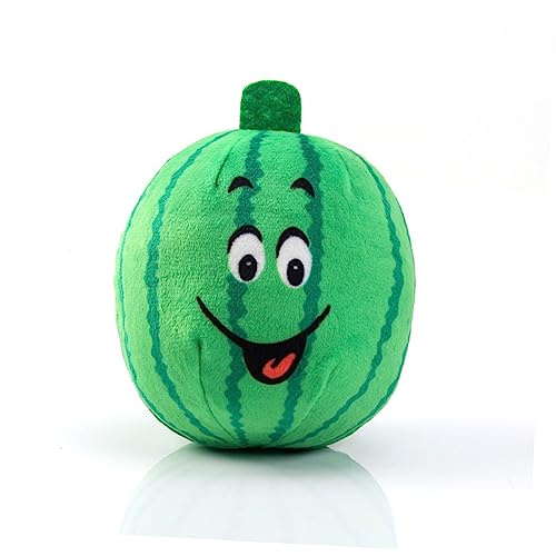 Vaguelly 3 Stücke Plüschspielzeug für Hunde Kauspielzeug mit Geräusch Wassermelonen Design Pädagogisches Haustierspielzeug für Aktives Spielen und Training von Vaguelly