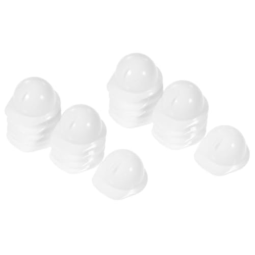 Vaguelly 40 Stück Mini-Bauhut Miniatur-Schutzhelm Plastikflaschenaufsätze Kleine Tiere Kappen Für Anziehparty-Zubehör Weiß von Vaguelly
