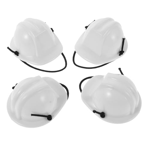 Vaguelly 4stücke Mini-bauhelm Für Kleine Haustiere Kopfbedeckung Aus Leichte Konstruktion Für Outdoor-aktivitäten Und Bauparty-Dekorationen Winziger Schutzhelm Für Puppen Und Haustiere von Vaguelly