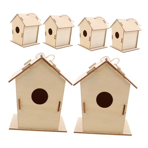 Vaguelly 6 Stück DIY Vogelhaus aus Holz zum Bemalen für Unbemalte Robuste Vogelhäuschen für und Naturerlebnis Fördert Kreativität und Handwerkliches Geschick im Freien Vaguelly 6 Stück DIY Vogelhaus aus Holz zum Bemalen für Unbemalte Robuste Vogelhäuschen für und Naturerlebnis Fördert Kreativität und Handwerkliches Geschick im Freien von Vaguelly