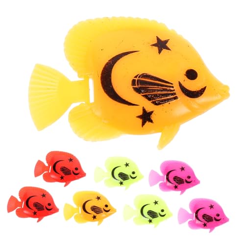 Vaguelly 8 Stück Künstliche Fische für Aquarium Realistische Schwimmende Deko Fische aus Kunststoff für Aquarien und Party Dekoration Zufällige Farben von Vaguelly