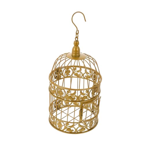 Vaguelly Dekorieren Sie den Vogelkäfig Vogelkäfigdekoration Ornamente Hochzeit Vogelkäfigverzierung Dekorationen Vogeldekoration basteln Vogelkäferdekor Vogelkäfig dekorieren Eisen Golden von Vaguelly