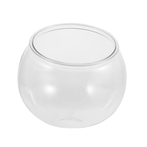 Vaguelly Fischglas Terrarienschalen Betta-Fischschale Kleiner Fischtank Büro-Schreibtisch-Aquarium Betta Fischtank Beta-Aquarium Aquarienschale Plastik Transparent von Vaguelly