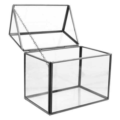 Vaguelly Geometrisches Pflanzenterrarium Aus Glas: Tischdekoration Für Das Gewächshaus Im Innenbereich – Transparente Ausstellungsbox in Hausform Für DIY-Hochzeit, Zuhause, Garten, Büro von Vaguelly