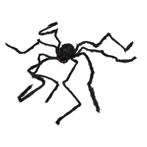 Vaguelly Halloween XXL Plüschspinne Haustier Dekoration Kreative Weiche Schwarze Spinnenfigur mit Beinen Gruseliges Haustier Accessoire für Halloween Drinnen und Kostümpartys Vaguelly Halloween XXL Plüschspinne Haustier Dekoration Kreative Weiche Schwarze Spinnenfigur mit Beinen Gruseliges Haustier Accessoire für Halloween Drinnen und Kostümpartys von Vaguelly