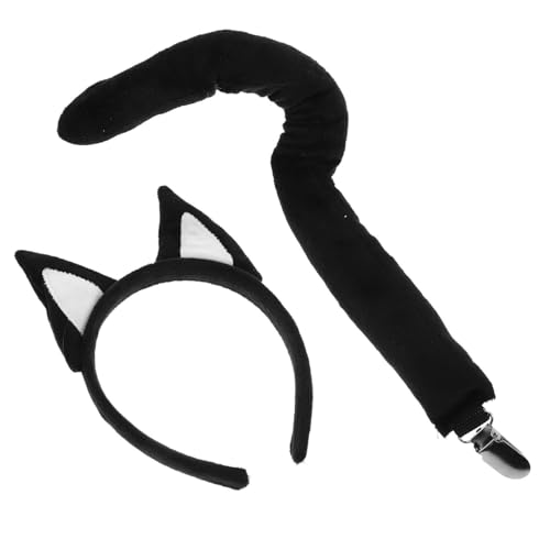 Vaguelly Hunde Kostüm Set Teilig Plüsch Stirnband mit Welpenohren und Abnehmbarem Kuscheliges Accessoire für Party Halloween Cosplay Warm und Bequem Vaguelly Hunde Kostüm Set Teilig Plüsch Stirnband mit Welpenohren und Abnehmbarem Kuscheliges Accessoire für Party Halloween Cosplay Warm und Bequem von Vaguelly