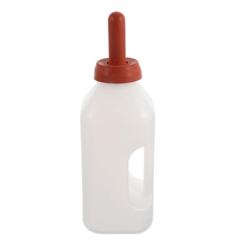 Vaguelly Kalb-Futterflasche Haustier Futterbehälter Welpe Trinken Feeder Welpe Wasser Schaffütterung Brustflasche für Baby Lamm Werkzeug Trinkbrunnen Neugeborene Naturkautschuk von Vaguelly