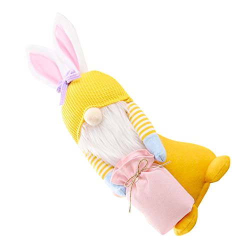 Vaguelly Kaninchen hält eine Geschenkpuppe Plüschpuppe Plüschhasen Figur Party Gnom PP Baumwolle Yellow Vaguelly Kaninchen hält eine Geschenkpuppe Plüschpuppe Plüschhasen Figur Party Gnom PP Baumwolle Yellow von Vaguelly