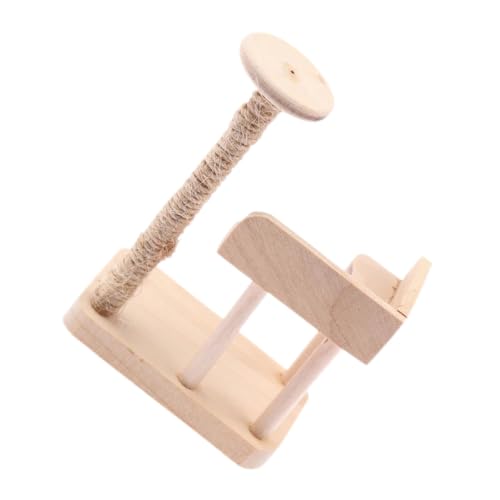 Vaguelly Klettergerüst für Katzen Katzenspielzeug drinnen Leiter Dollhouse playmobile Kleines Katzen-Klettergerüstmodell aus Holz Miniaturkatzenklettermodell Mini-Hausschmuck hölzern von Vaguelly