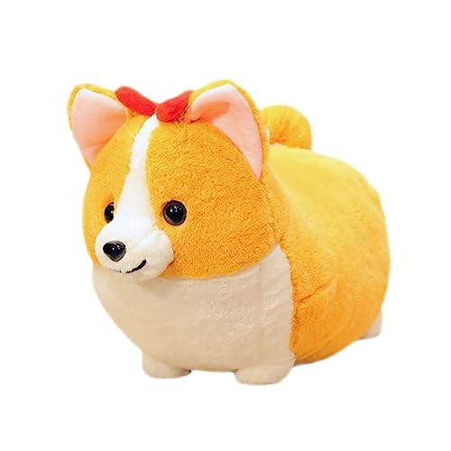 Vaguelly Kuscheliges Corgi Hundespielzeug Süße Plüschfigur Mit Lächelndem Gesicht Als Dekoration Für Erwachsene von Vaguelly