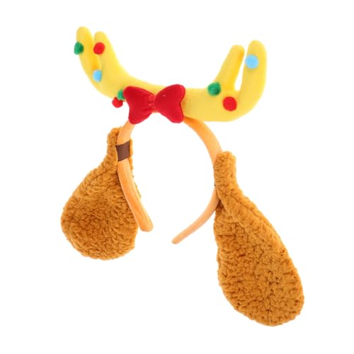 Vaguelly Plüsch Hund Stirnband mit Rentier Geweih und Ohren Weiches Kostüm Accessoire für Haustiere Niedlich und Bequem Geeignet für Weihnachtsfeier und Cosplay Braunes Design Vaguelly Plüsch Hund Stirnband mit Rentier Geweih und Ohren Weiches Kostüm Accessoire für Haustiere Niedlich und Bequem Geeignet für Weihnachtsfeier und Cosplay Braunes Design von Vaguelly