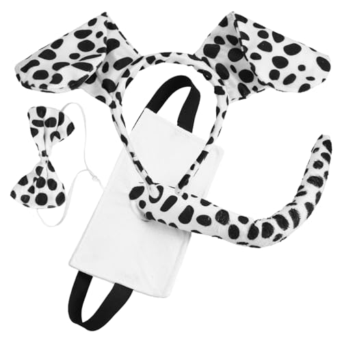 Vaguelly Plüsch Hundekostüm Set mit Gepunktetem Stirnband Schleife und Teiliges Party Haaraccessoire für Kindergeburtstag Karneval Halloween und Cosplay Vaguelly Plüsch Hundekostüm Set mit Gepunktetem Stirnband Schleife und Teiliges Party Haaraccessoire für Kindergeburtstag Karneval Halloween und Cosplay von Vaguelly