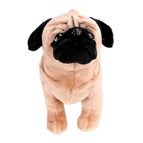 Vaguelly Plüsch Mops Furry Kuscheltier für Mini Stofftier für Haustiere Süßes Kuscheliges Design für Ab Jahren von Vaguelly