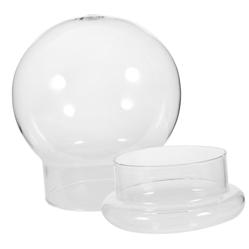 Vaguelly Transparente Ökologische Glasflasche Mit Kuppel Und Sockel Dekorativer Mikro Landschaftscontainer Für DIY Mikrolandschaften Heimdekoration Und Kreative von Vaguelly