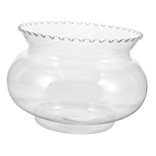 Vaguelly kleines Fischbecken Desktop-Aquarium Beta-Tank Bonbonschale Herzstück Schale Beta-Bowl Fischglas Terrarienschale Betta-Schüssel Beta-Aquarium Plastik Transparent von Vaguelly