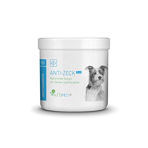 Valetumed Anti Zeck, 300 g, Zusatzfutter für Hunde, das auf natürliche Weise vor Zecken- und Parasitenbefall schützen kann, 100% natürliche Komponenten, antibakterielle Wirkung von Valetumed