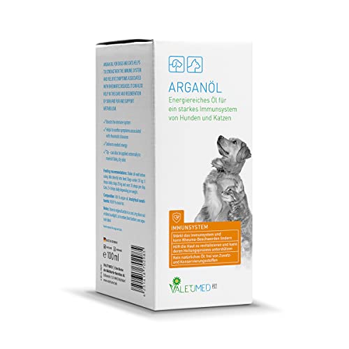Valetumed Arganöl, 100ml, Energiereiches Öl für EIN Starkes Immunsystem von Hunden und Katzen von Valetumed