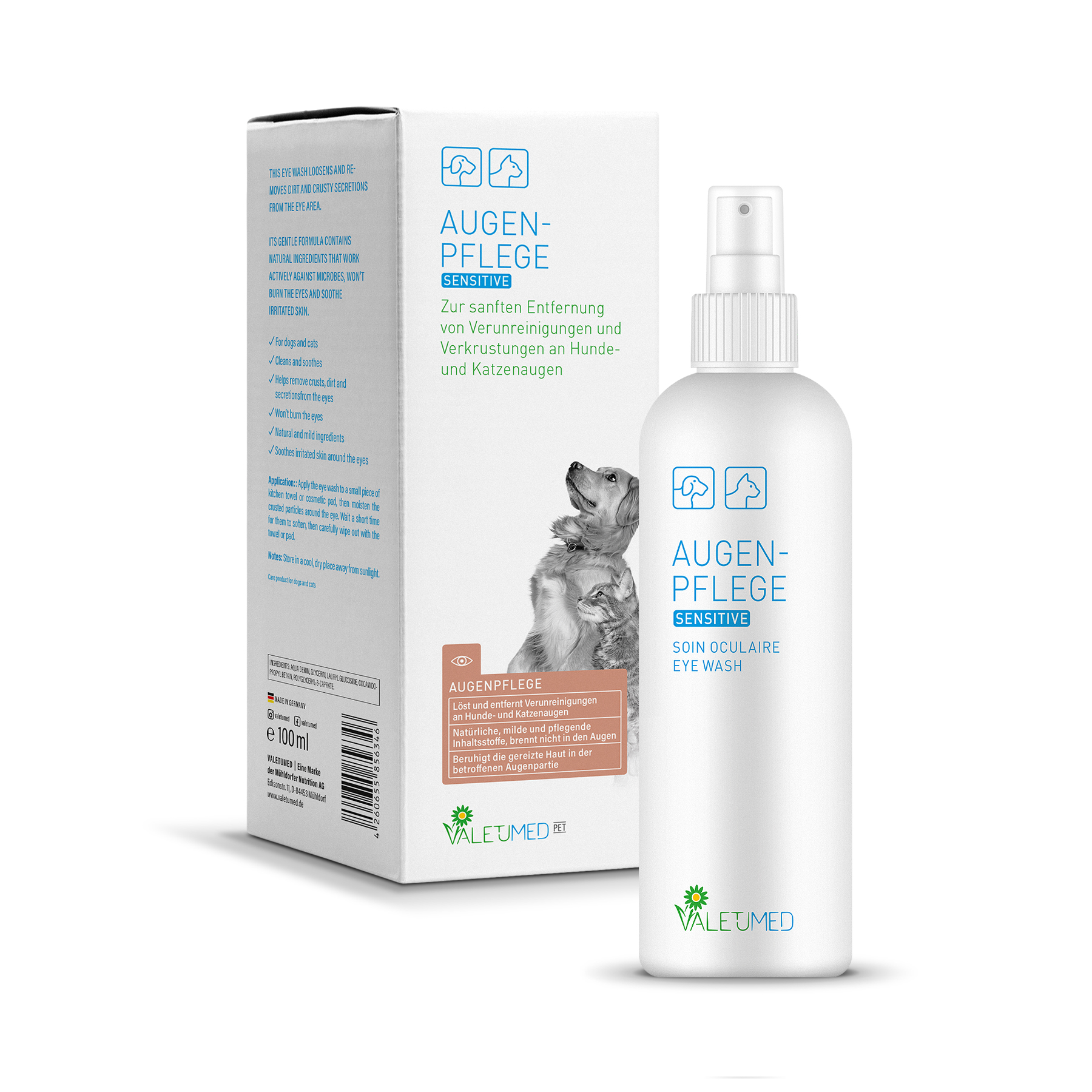Valetumed Augenpflege Sensitive 100 ml Zur Entfernung von Verunreinigungen und Verkrustungen an Augen Valetumed Augenpflege Sensitive 100 ml Zur Entfernung von Verunreinigungen und Verkrustungen an Augen von Valetumed