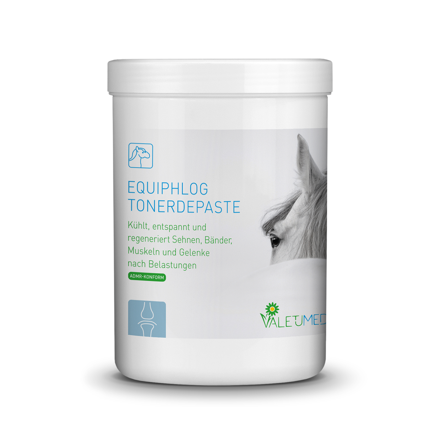 Valetumed Equiphlog Tonerdepaste 1,5 kg Kühlt, entspannt und regeneriert Sehnen, Bänder, Muskeln und Gelenke Valetumed Equiphlog Tonerdepaste 1,5 kg Kühlt, entspannt und regeneriert Sehnen, Bänder, Muskeln und Gelenke von Valetumed