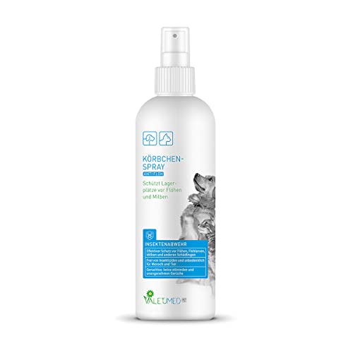 Valetumed Körbchenspray, 200 ml, schützt die Lagerplätze von Hunden oder Katzen vor Flöhen und Milben, Geruchlos, Keine störenden und unangenehmen Gerüche, Unbedenklich für Mensch und Tier Valetumed Körbchenspray, 200 ml, schützt die Lagerplätze von Hunden oder Katzen vor Flöhen und Milben, Geruchlos, Keine störenden und unangenehmen Gerüche, Unbedenklich für Mensch und Tier von Valetumed