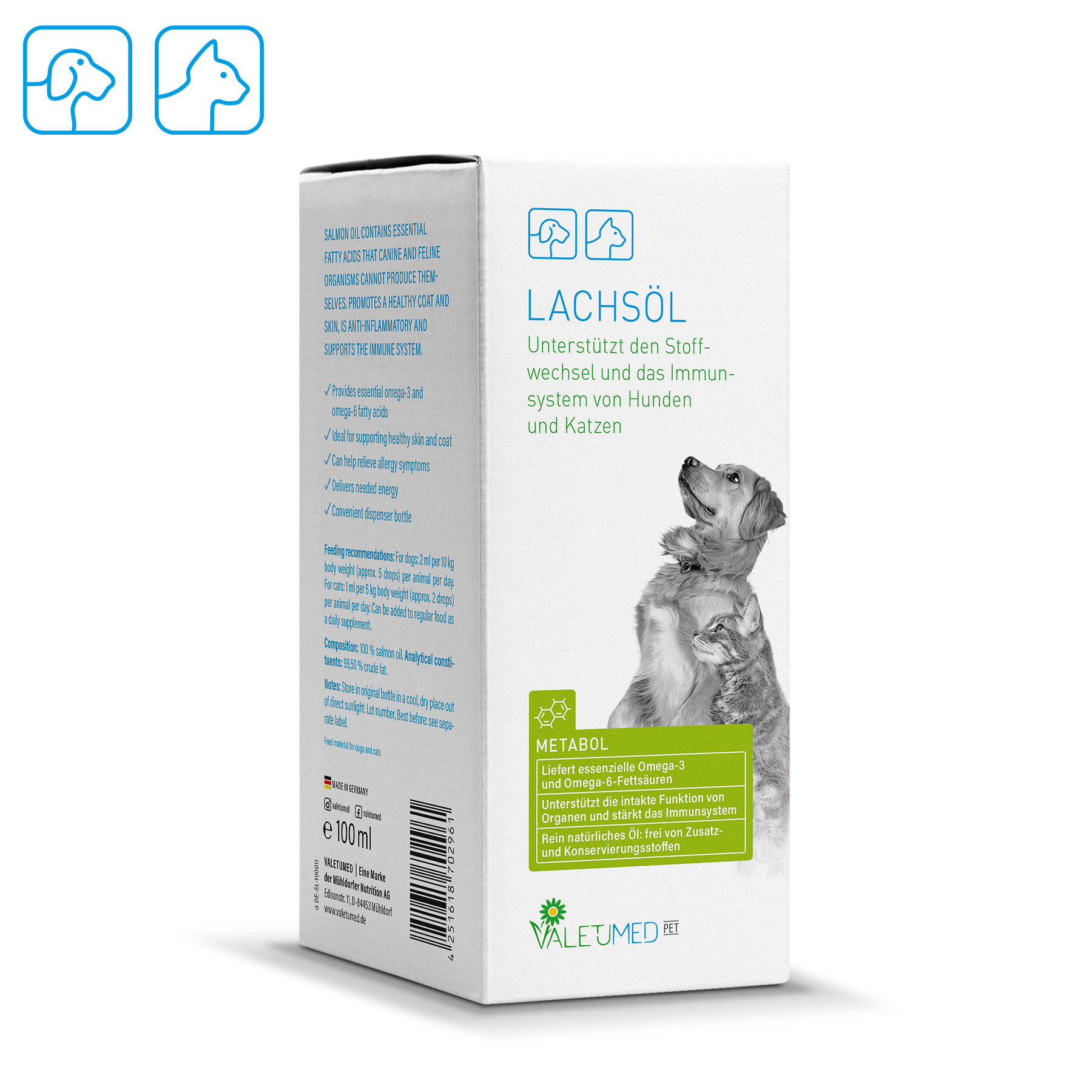 Valetumed Lachsöl 100 ml Unterstützt den Stoffwechsel Valetumed Lachsöl 100 ml Unterstützt den Stoffwechsel von Valetumed
