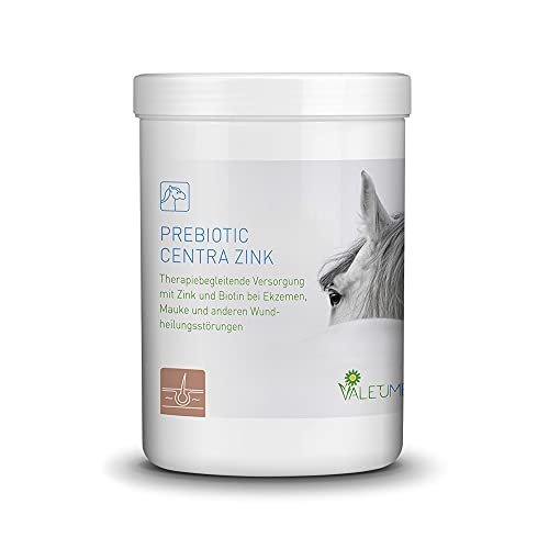 Valetumed PREBIOTIC Centra Zink, 750 g, Ergänzungsfutter für Pferde zur Versorgung mit Zink und Biotin, unterstützend bei Ekzemen oder Mauke, von Pferdekliniken und Tierärzten empfohlen von Valetumed